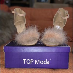 Faux Fur Strappy Heel